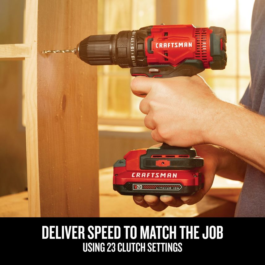 NXT28F148 V20 20-volt Max 1/2-in Cordless Drill (1-Battery Included, Charger Included) Power Tools CRAFTSMAN - Image 14