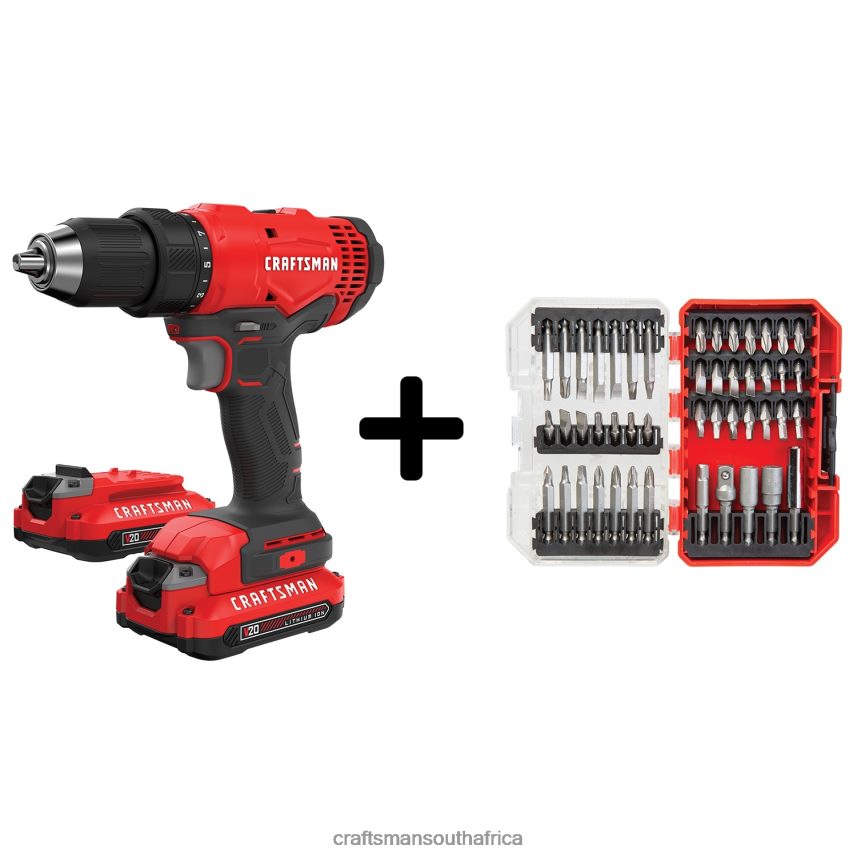NXT28F157 V20 20-volt Max 1/2-in Cordless Drill (2-Batteries Included, Charger Included) Power Tools CRAFTSMAN - Image 1