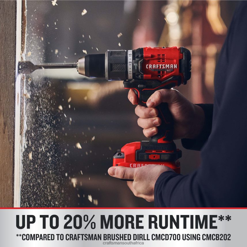 NXT28F171 V20 RP 1/2-in 20-volt Max-Amp Variable Speed Brushless Hybrid Cordless Hammer Drill (2-Batteries Included) Power Tools CRAFTSMAN - Image 3