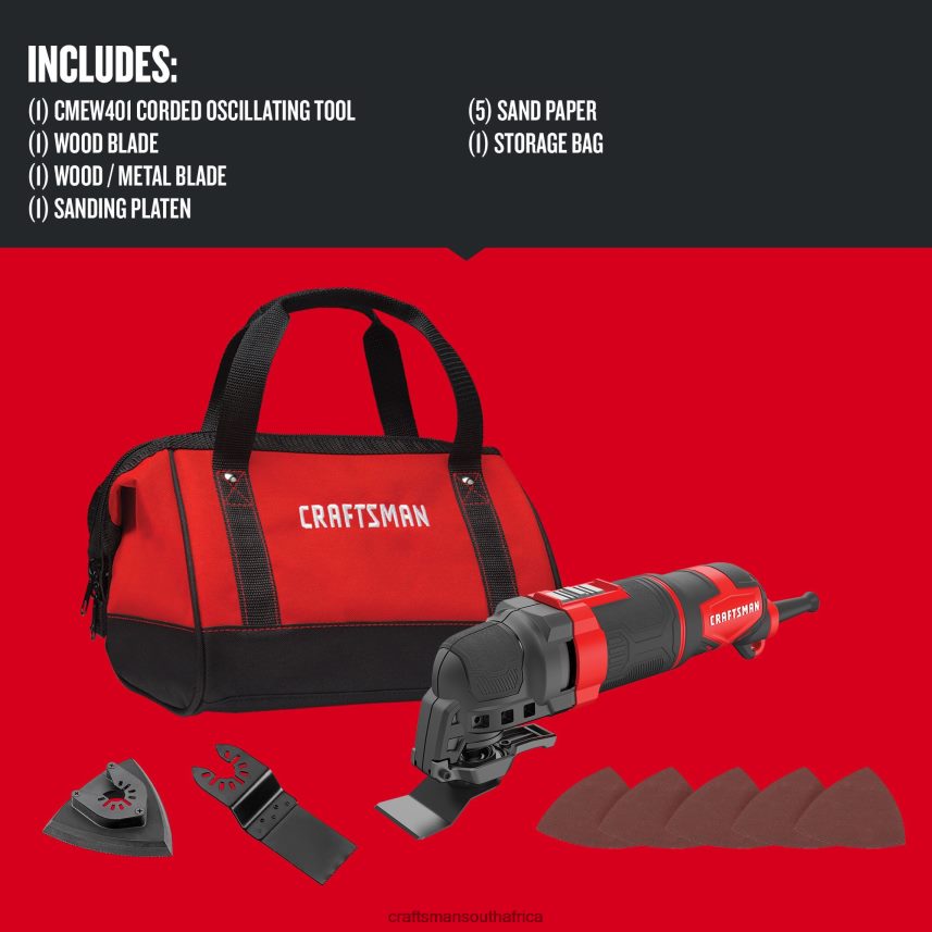NXT28F17 Corded 3-Amp Variable Speed 10-Piece Oscillating Tool Kit with Soft Case Power Tools CRAFTSMAN - Image 2