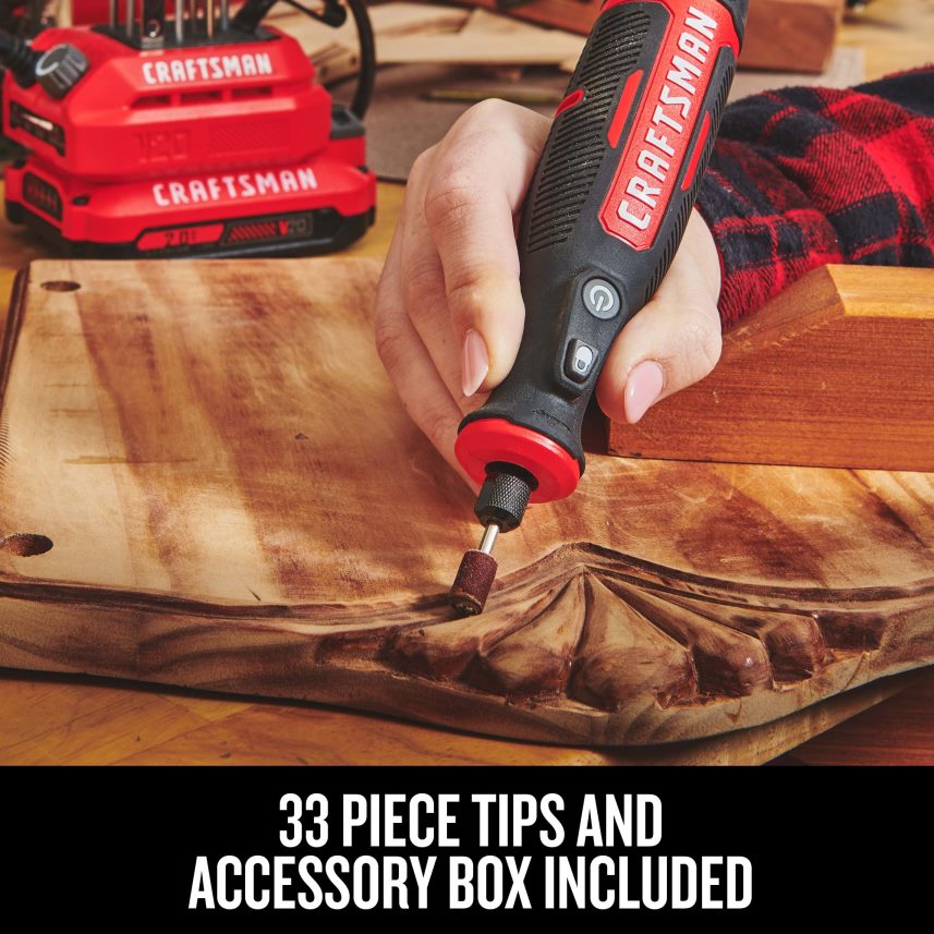 NXT28F19 Variable Speed Cordless 20-volt Max Multipurpose Rotary Tool Power Tools CRAFTSMAN - Image 4