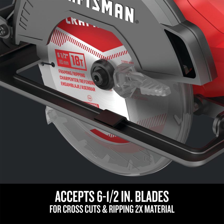 NXT28F28 V20 20-volt Max 6-1/2-in Cordless Compact Circular Saw (Bare Tool) Power Tools CRAFTSMAN - Image 5