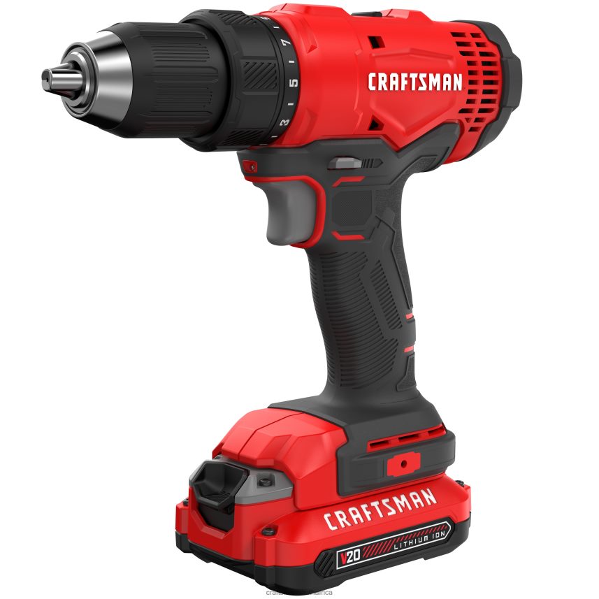 NXT28F41 V20 20-volt Max 1/2-in Keyless Cordless Drill (2-Batteries Included, Charger Included) Power Tools CRAFTSMAN - Image 1