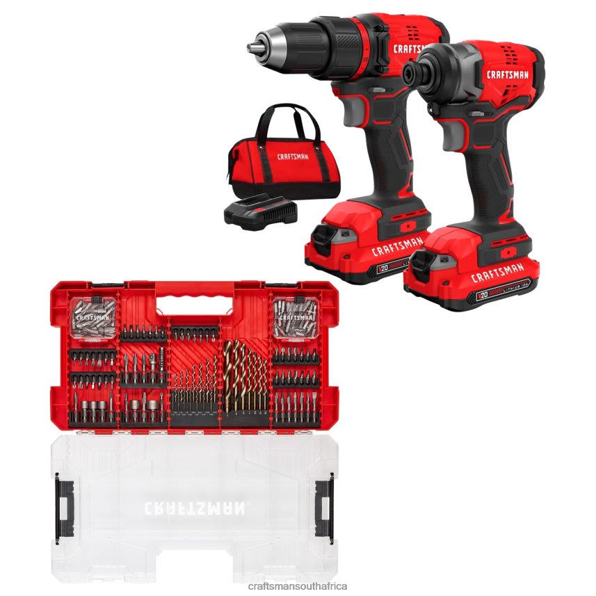 nxt28f60_v20_2_tool_brushless_power_tool_combo_kit_with_soft_case_140_piece_impact_driver_bit_set_power_tools_craftsman.jpg NXT28F60 V20* 2-Tool Brushless Power Tool Combo Kit with Soft Case & 140-Piece Impact Driver Bit Set Power Tools CRAFTSMAN - Image 1