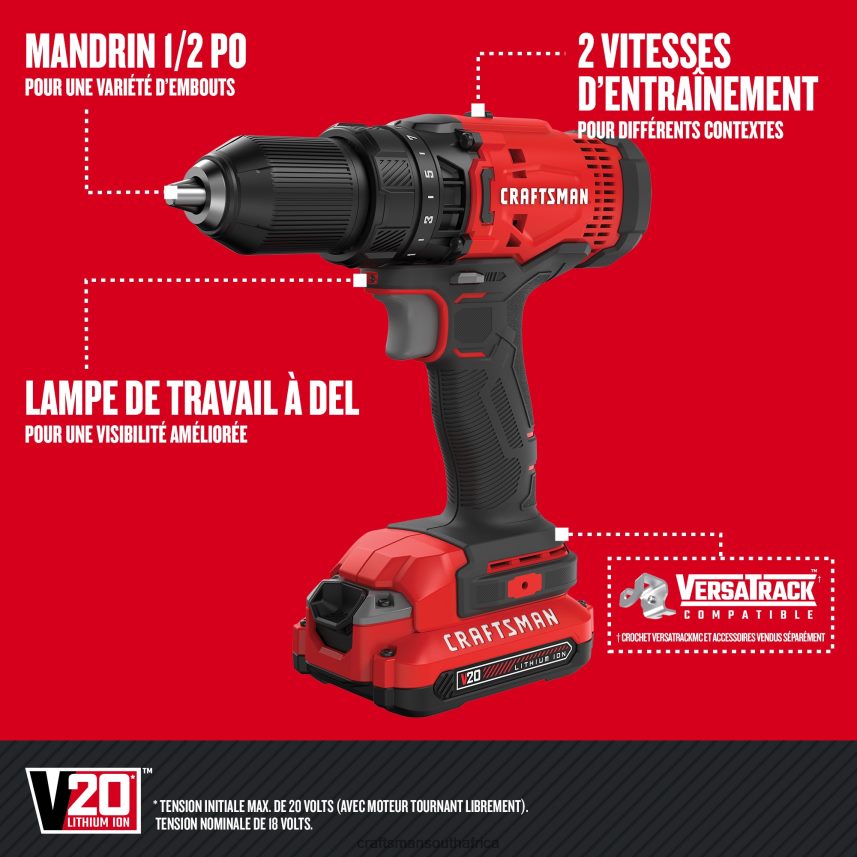 NXT28F64 V20* 2-Tool Power Tool Combo Kit with Soft Case & Set Steel Hex Shank Screwdriver Bit Set (47-Piece) Power Tools CRAFTSMAN - Image 4