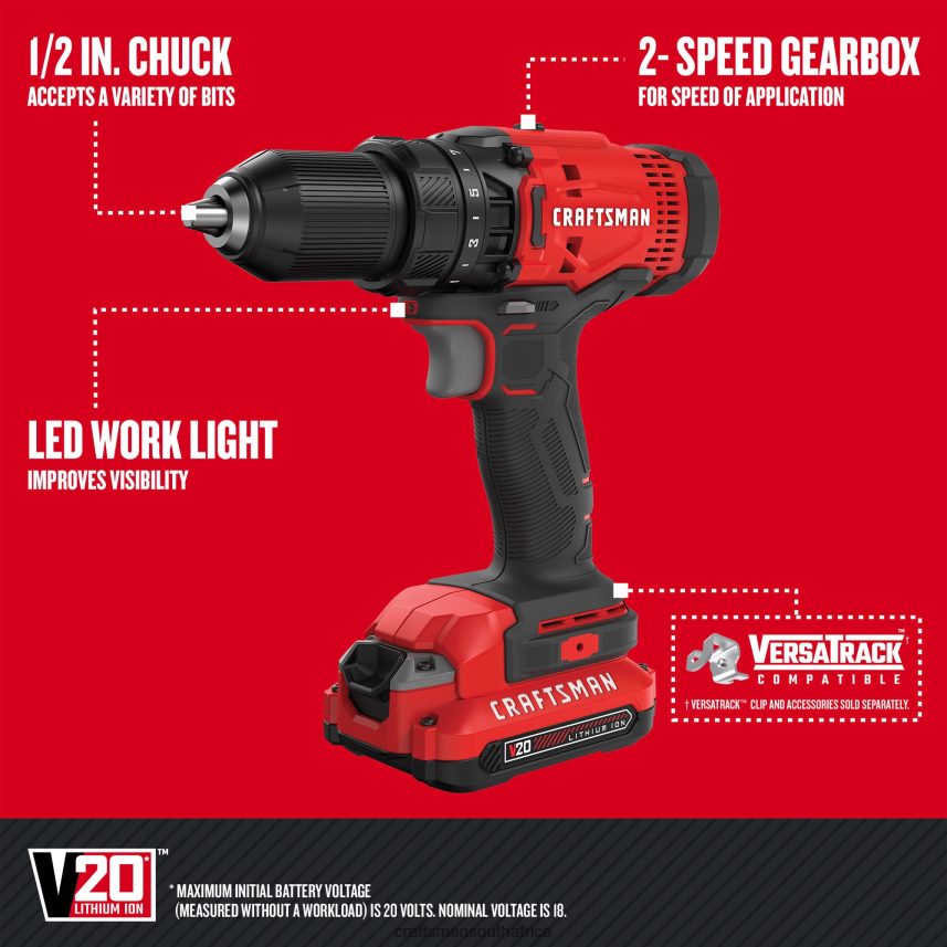 NXT28F65 V20* 2-Tool Power Tool Combo Kit with Soft Case (2-Batteries Included and Charger Included) & V20* Variable Speed Cordless Reciprocating Saw Power Tools CRAFTSMAN - Image 2