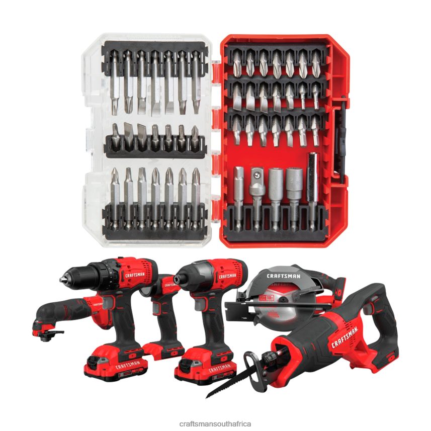 nxt28f70_v20_6_tool_power_tool_combo_kit_with_soft_case_2_batteries_included_and_charger_included_set_steel_hex_shank_screwdriver_bit_set_47_piece_power_tools_craftsman.jpg NXT28F70 V20* 6-Tool Power Tool Combo Kit with Soft Case (2-Batteries Included and Charger Included) & Set Steel Hex Shank Screwdriver Bit Set (47-Piece) Power Tools CRAFTSMAN - Image 1