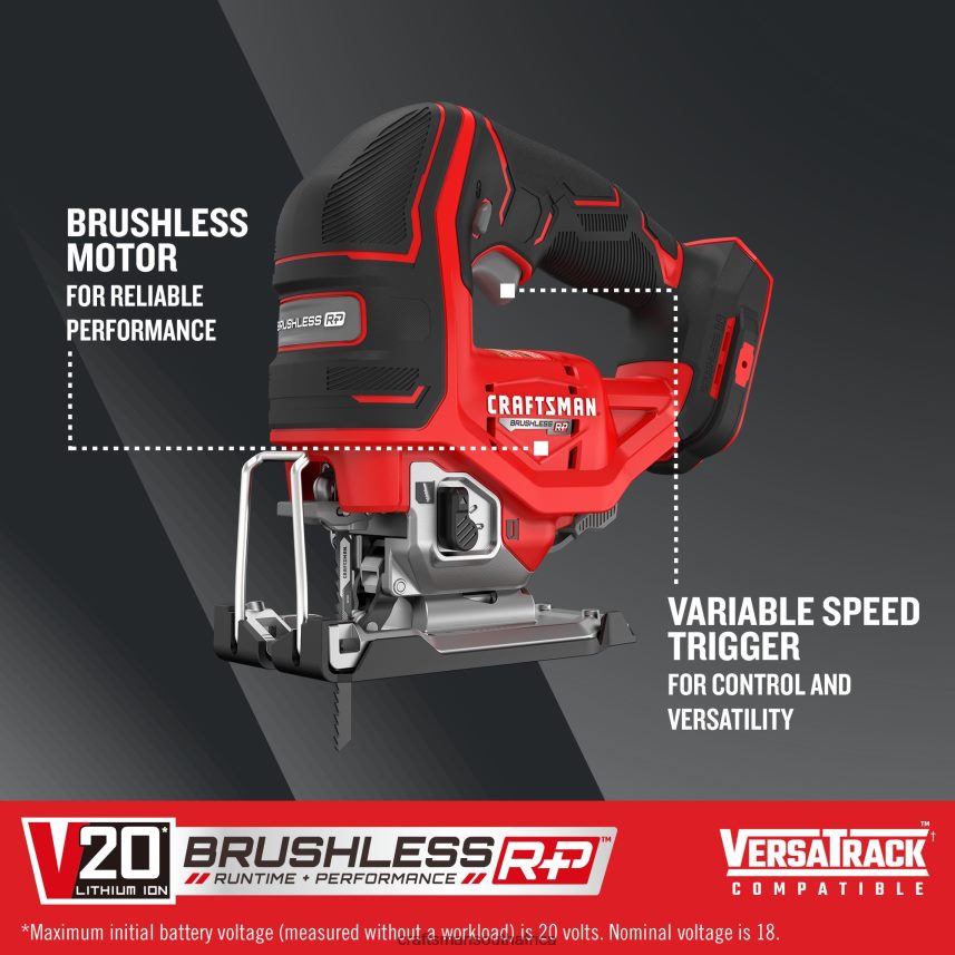 NXT28F8 V20 RP 20-volt Max Brushless Variable Speed Keyless Cordless Jigsaw (Bare Tool) Power Tools CRAFTSMAN - Image 2