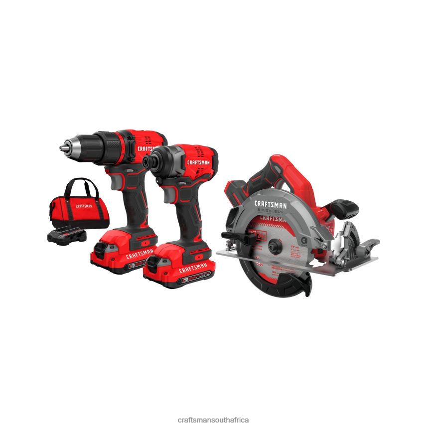 NXT28F54 V20 8 Tool 20 Volt Max Power Tool Combo Kit with Soft Case V20 20 Volt Max 4 Amp Hour Lithium Power Tool Battery Power Tools CRAFTSMAN NXT28F54 CRAFTSMAN South Africa Tool Sets