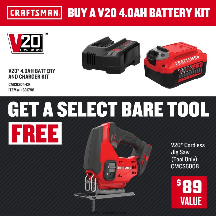 NXT28F24 V20 20 volt Max Variable Speed Keyless Cordless Jigsaw Bare Tool Power Tools CRAFTSMAN NXT28F24 CRAFTSMAN South Africa Tool Sets CRAFTSMAN tools South Africa deliver the high performance
