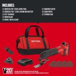 NXT28F99 V20 Cordless 20-volt Max Variable Speed 11-Piece Oscillating Tool Kit with Soft Case (1-Battery Included) Power Tools CRAFTSMAN - Image 2