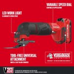 NXT28F99 V20 Cordless 20-volt Max Variable Speed 11-Piece Oscillating Tool Kit with Soft Case (1-Battery Included) Power Tools CRAFTSMAN - Image 4